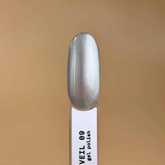 BIBLIOTEKA Cat eye #09 Moon veil гель-лак кошка серебристо-белый 10ml