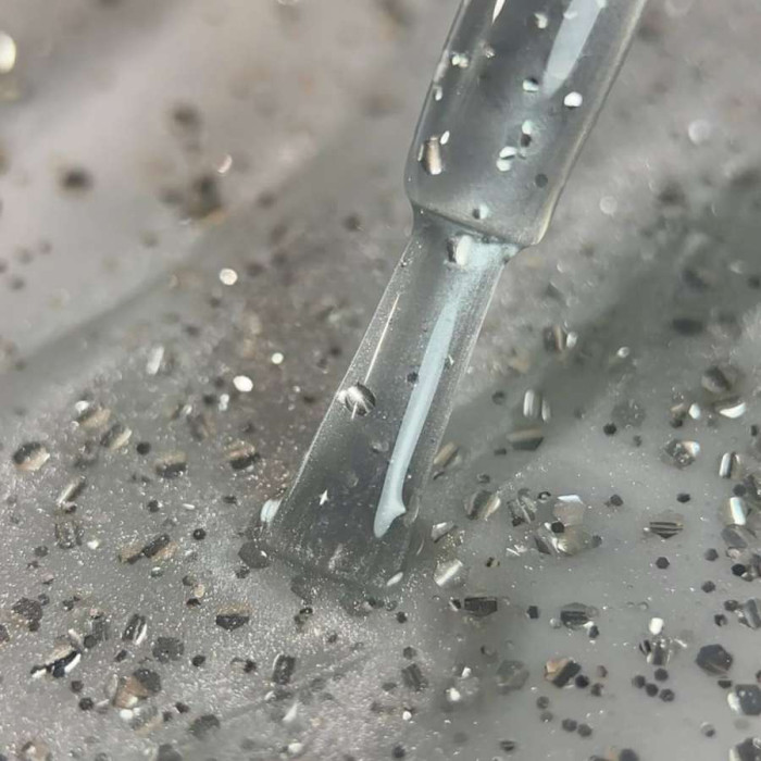 BIBLIOTEKA Cat eye #17 Ice гель-лак кошка холодно-белый с серебряными хлопьями 10ml