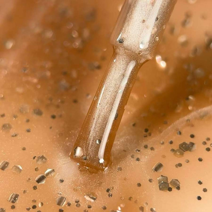 BIBLIOTEKA Cat eye #18 Honey гель-лак кошка медовый с серебряными хлопьями 10ml