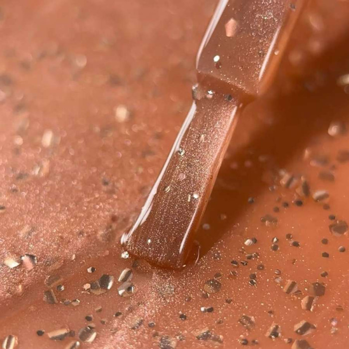 BIBLIOTEKA Cat eye #19 Peach гель-лак кошка нежный персиковый с серебряными хлопьями 10ml