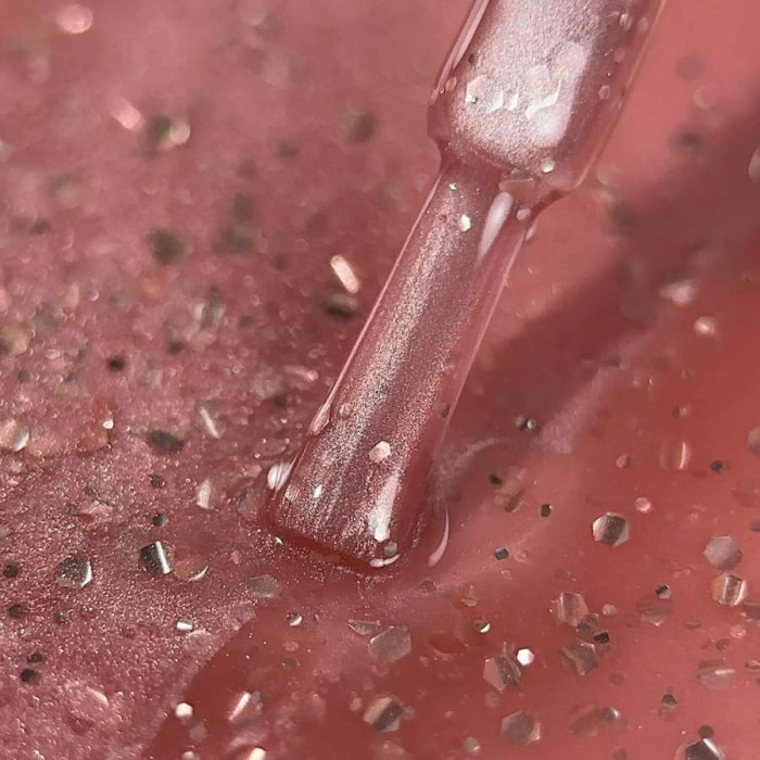 BIBLIOTEKA Cat eye #20 Sorbet гель-лак кошка пудровый розовый с серебряными хлопьями 10ml