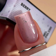 BIBLIOTEKA Cat eye #21 Berry гель-лак кошка холодный розовый с серебряными хлопьями 10ml