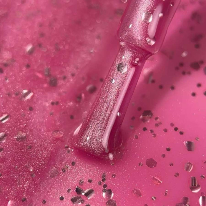 BIBLIOTEKA Cat eye #22 Raspberry гель-лак кошка ягодный розовый с серебряными хлопьями 10ml