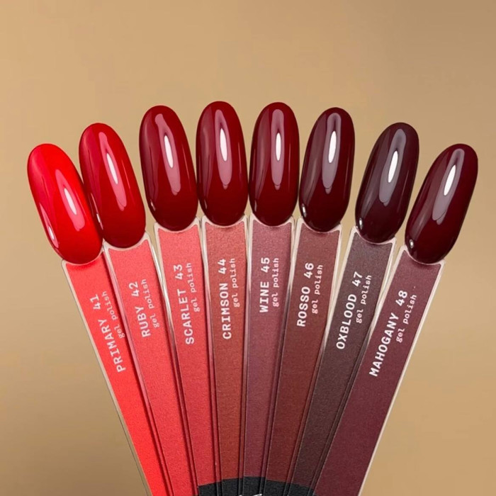 BIBLIOTEKA #048-041 Gel Polish set RED SPECTRUM набор гель-лаков