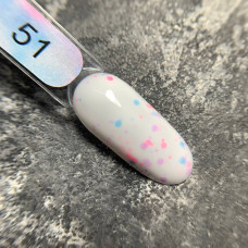 Edlen Cover Base Candy #51 База молочна з різнокольоровими пластівцями 17ml