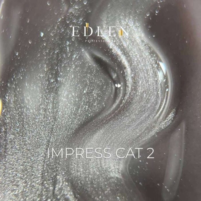 Edlen Impress Cat Eye #02 Гель-лак кішка платина 9ml