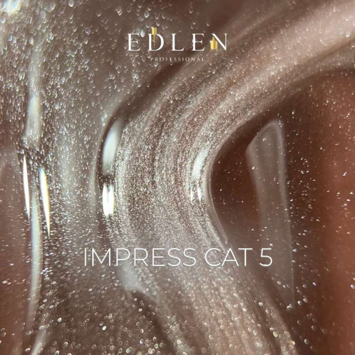 Edlen Impress Cat Eye #05 Гель-лак кошка серо-бежевый 9ml