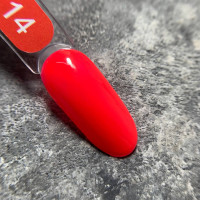 Edlen Color #014 Гель-лак неоновий червоно-рожевий 9ml