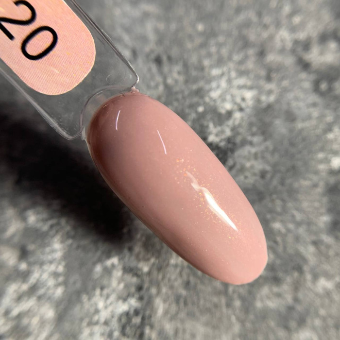 Edlen Color #020 Гель-лак цветной с золотым шиммером 9ml