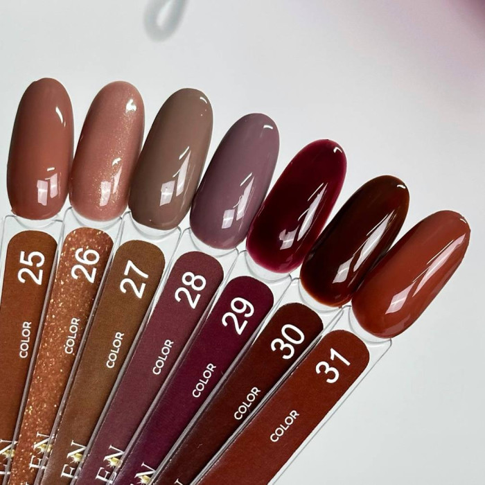 Edlen Color #026 Гель-лак кольоровий з золотим шиммером 9ml