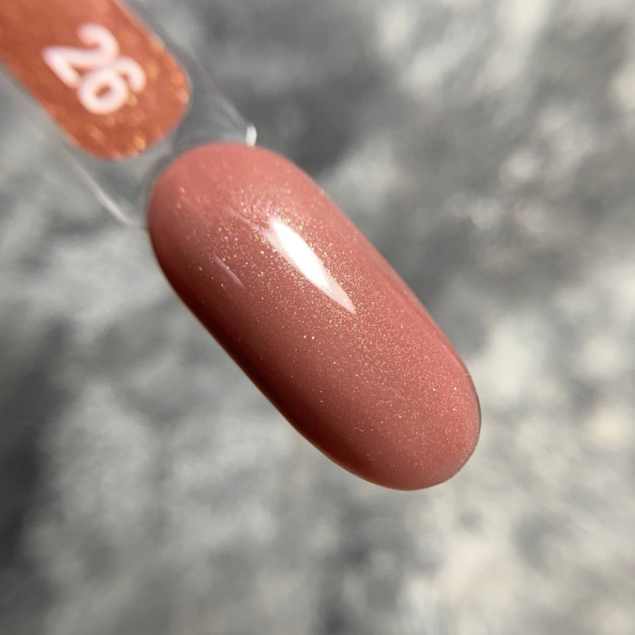 Edlen Color #026 Гель-лак кольоровий з золотим шиммером 9ml