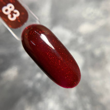 Edlen Color #083 Гель-лак червоний з блискітками 9ml