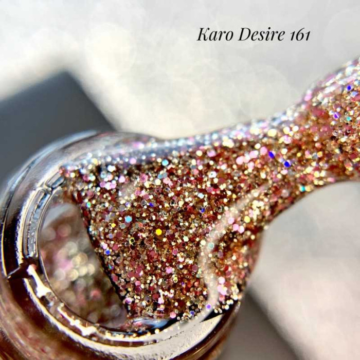 Karo Desire #161 Гель-лак цветной с блестками 8ml