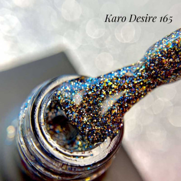 Karo Desire #165 Гель-лак кольоровий з блискітками 8ml