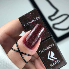 Karo Desire #253 Гель-лак кольоровий з блискітками 8ml