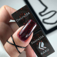 Karo Desire #254 Гель-лак кольоровий з блискітками 8ml