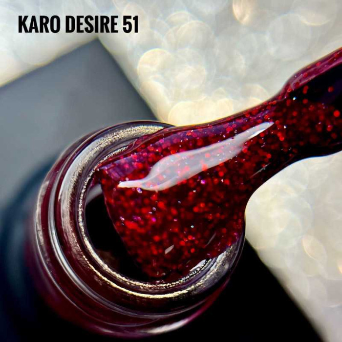 Karo Desire #051 Гель-лак кольоровий з блискітками 8ml