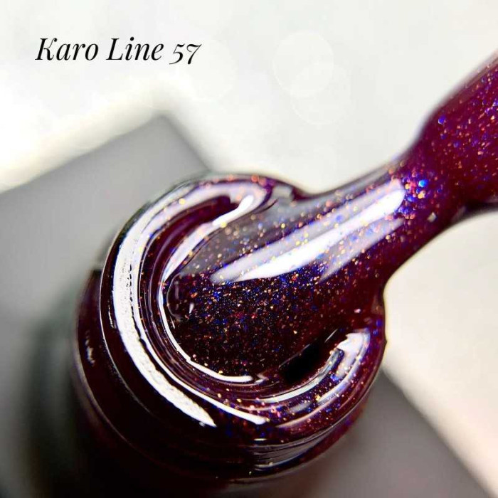 Karo Line #57 Гель-лак цветной с блестками 8ml