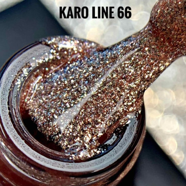 Karo Line #66 Гель-лак кольоровий з блискітками 8ml