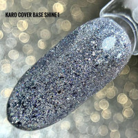 Karo Base Cover Shine #1 База камуфлирующая с мелкой поталью 8ml