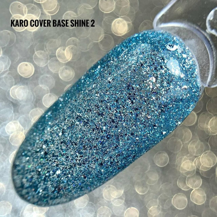 Karo Base Cover Shine #2 База камуфлирующая с мелкой поталью 8ml