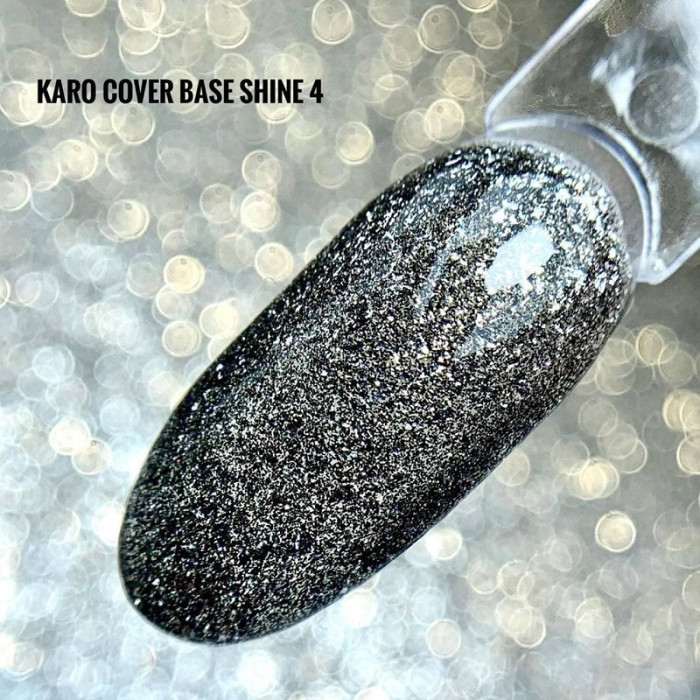Karo Base Cover Shine #4 База камуфлирующая с мелкой поталью 8ml