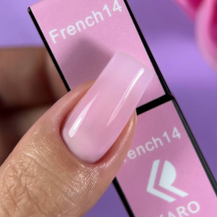 Karo French #14 Гель-лак камуфлюючий рожевий 8ml