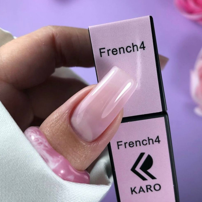 Karo French #04 Гель-лак камуфлюючий напівпрозорий 8ml