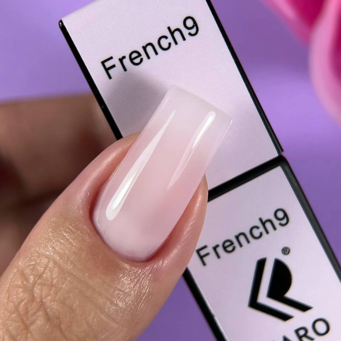 Karo French #09 Гель-лак камуфлирующий розово-молочный 8ml