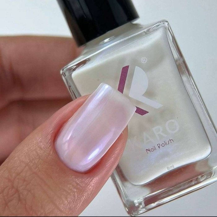 Karo Polish #1 Лак молочний з ефектом втірки 8ml