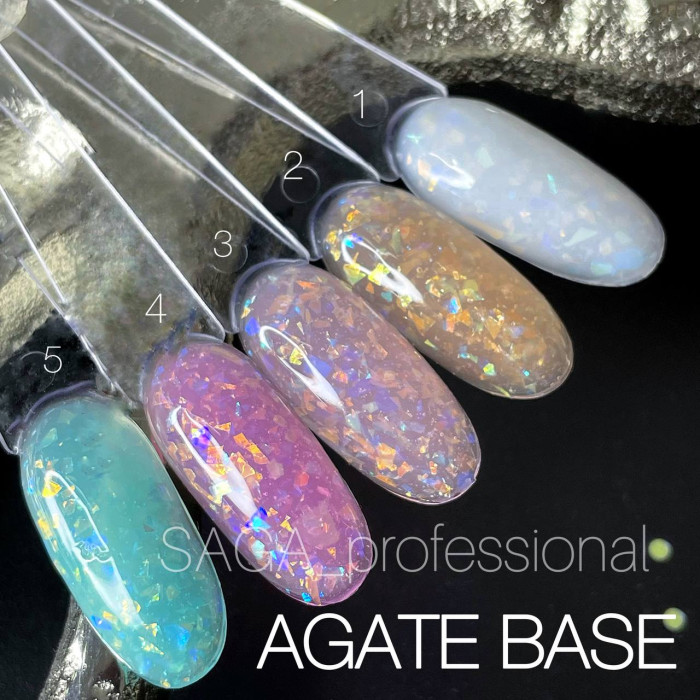 Saga Agate Base #2 База з голографічною поталлю 9ml