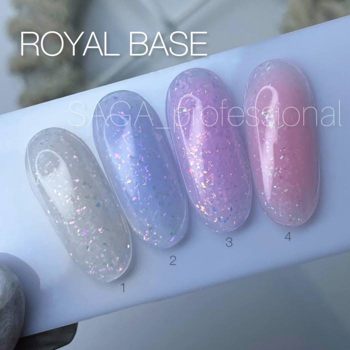 Saga Royal Base #01 Камуфлююча база з пластівцями юкі 9ml