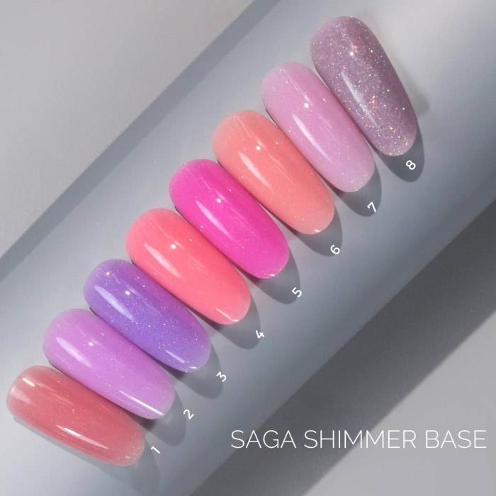 Saga Shimmer Base #02 База цветная сиреневая с бронзовым шиммером 15ml