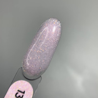 Saga Shimmer Base #13 База камуфлююча рожева з голографічними блискітками 15ml