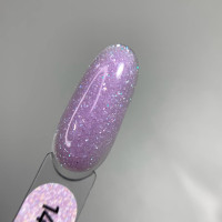 Saga Shimmer Base #14 База цветная лавандовая с голографическими блестками 15ml