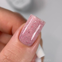 Saga Sugar Base #4 База світловідбивна блідо-рожева з крихтою 10ml