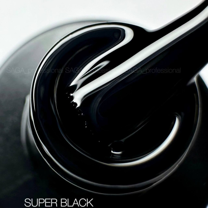 Saga Super Black Гель-лак черный 9ml