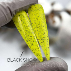Saga Black Snow #07 Гель-лак кольоровий з чорними крихтами 9ml