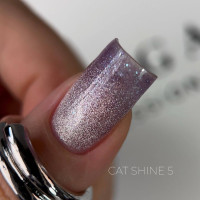 Saga Cat Shine #05 Гель-лак кішка бузковий з блакитними блискітками 10ml