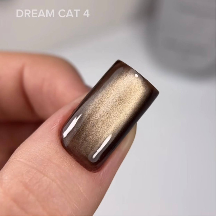 Saga Dream Cat #04 Гель-лак кішка коричнево-золотий 10ml