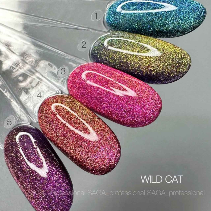 Saga Cat Wild #03 Гель-лак кошка хамелеон 9ml