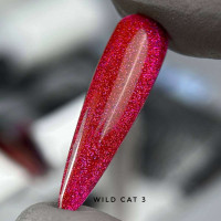 Saga Cat Wild #03 Гель-лак кішка хамелеон червоно-рожево-фіолетова 9ml