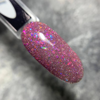 Saga Fiery Gel #16 Гель-лак світловідбивний лавандовий з поталлю 10ml