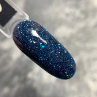 Saga Fiery Gel #28 Гель-лак світловідбивний лазурний з поталлю 9ml