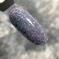 Saga Fiery Gel #32 Гель-лак світловідбивний сірий з поталлю 9ml 13