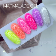 Saga Marmalade Gel #06 Гель-лак кольоровий з білими конфетті 9ml