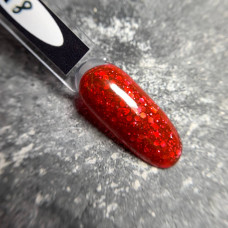 Saga Marmalade Gel #08 Гель-лак цветной с белыми конфетти 9ml