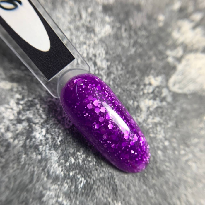 Saga Marmalade Gel #09 Гель-лак цветной с белыми конфетти 9ml