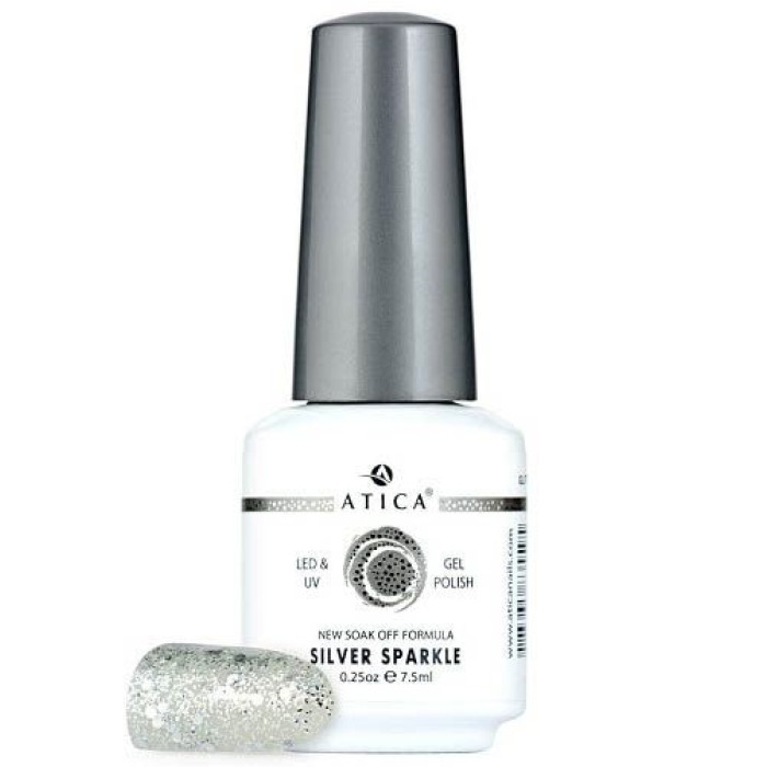 Atica #119 Silver Sparkle Гель-лак цветной 7.5ml