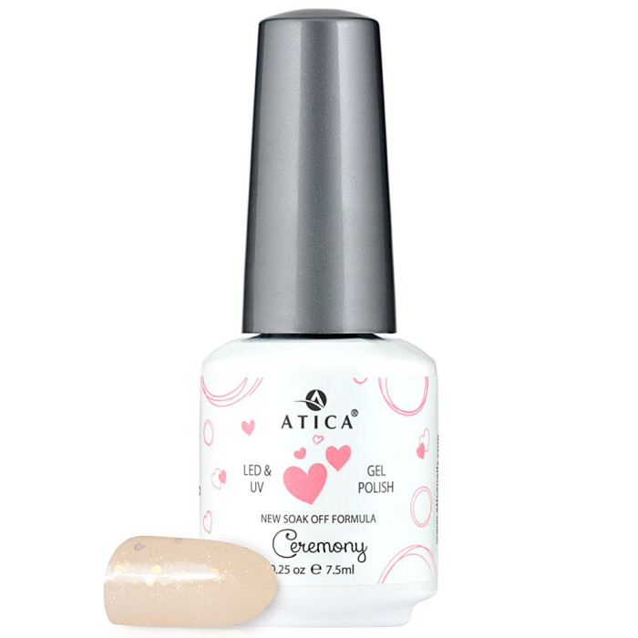 Atica Wedding collection #06 Гель-лак кольоровий з блискітками Ceremony 7.5ml